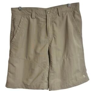 The North Face Utility Shorts 10" Utility Hybrid Nylon Khaki Short Size 34